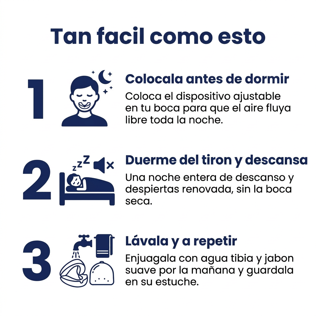 Tan facil como esto: colocala, duerme del tiron y descansa, lavala